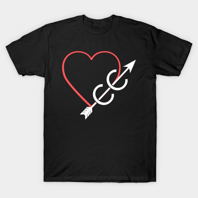 Heart And Cross Country T-Shirt by Wizardmode